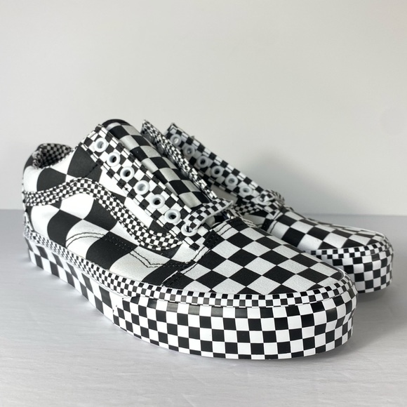 Vans Old Skool All Over Checkerboard Sneakers - Picture 2 of 7